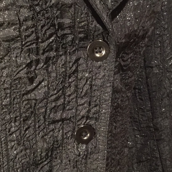 Black/dark shiny charcoal Chico’s blazer - Picture 3 of 4